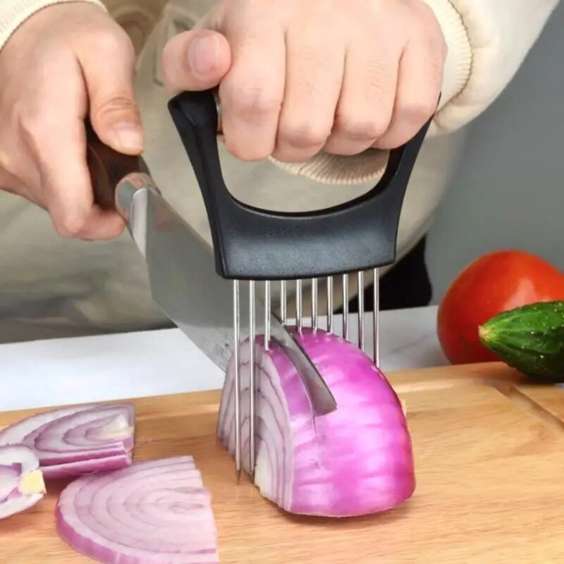 Coupe oignon en acier inoxydable, aide à la découpe des légumes