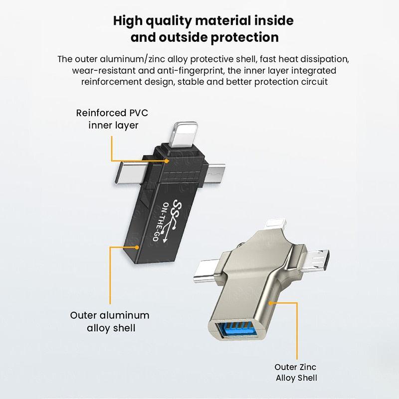 Connecteur USB 3 en 1 universel - USB, Iphone, Android, PC, Tablette - DealValley