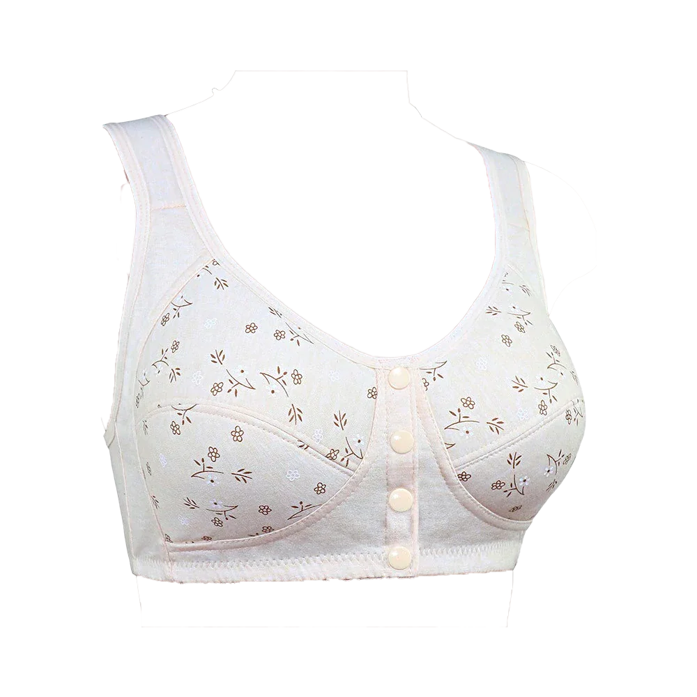 Soutien-gorge 100% coton à imprimé floral